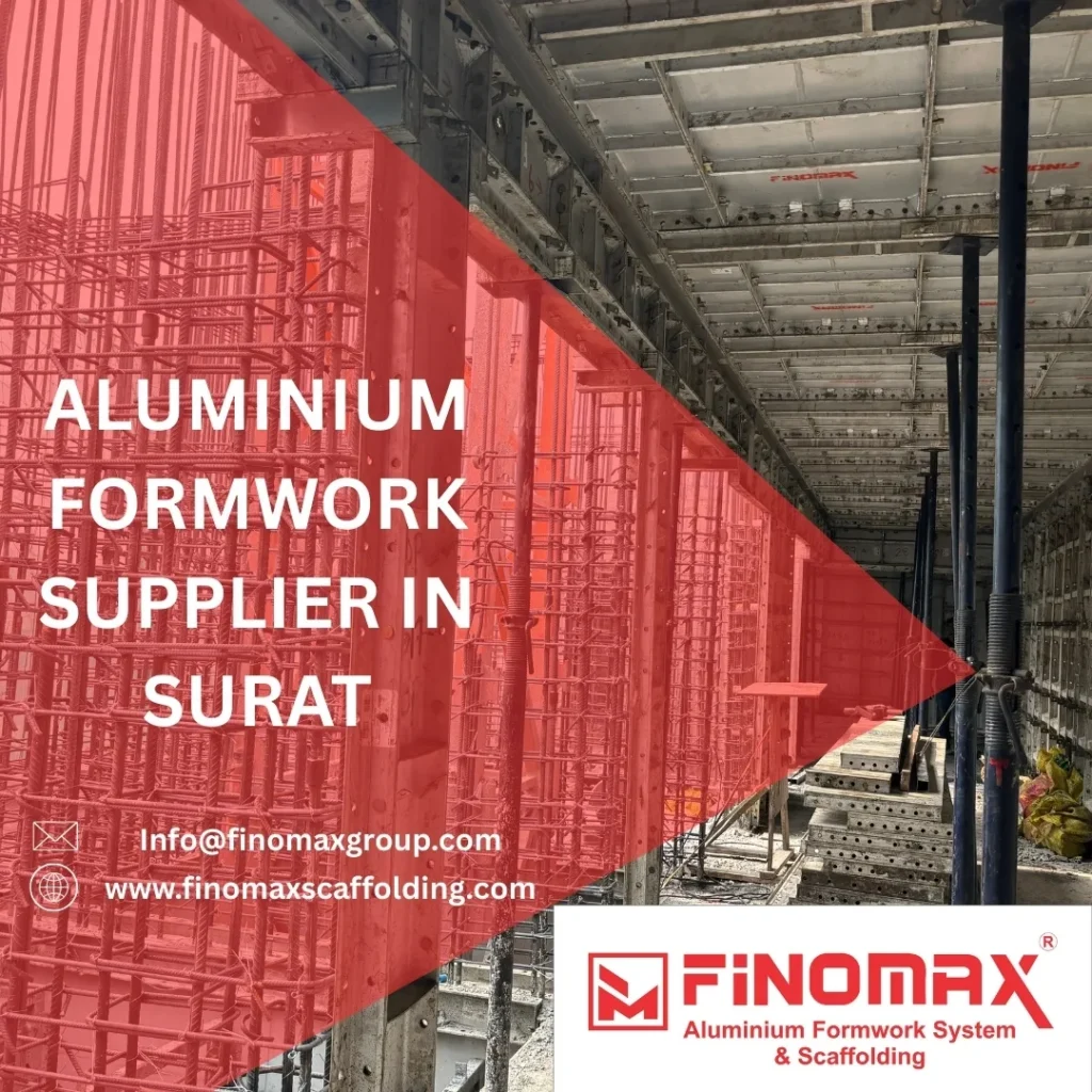 Large scale aluminium formwork setup supplied for residential construction in Surat