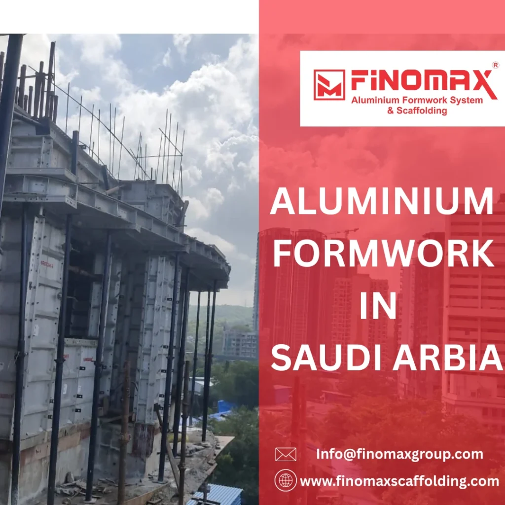 Aluminium formwork installed on a multi storey building under construction in Saudi Arabia